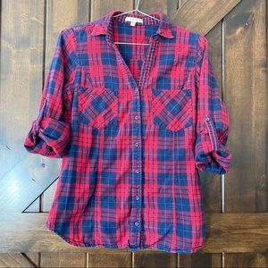Skies Are Blue Button Down Shirt - Plaid - Small